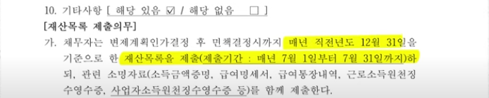 개인회생 조건부인가란? 조건부인가 사례2