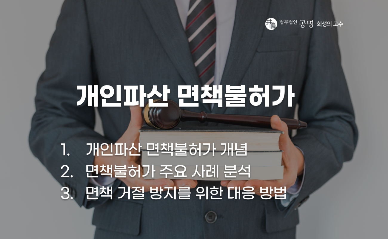개인파산 면책불허가 사유와 사례 설명 이미지