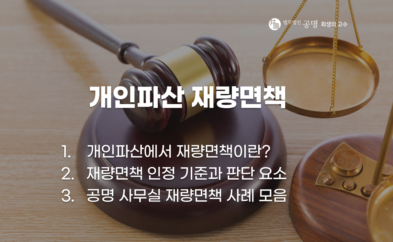 재량면책 개념과 개인파산 예외 인정 기준 및 실제 사례 설명 이미지