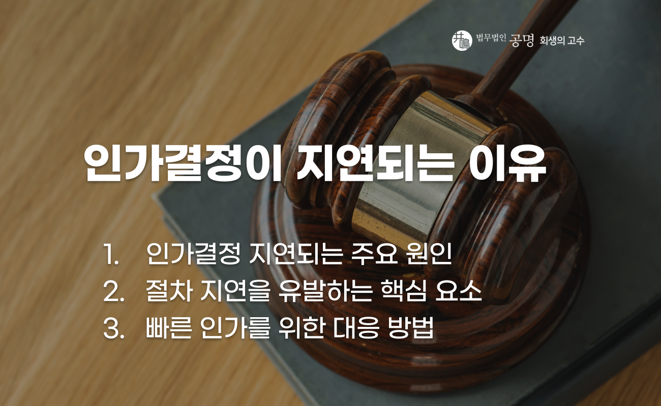 개인회생 인가결정 지연 원인 설명 이미지