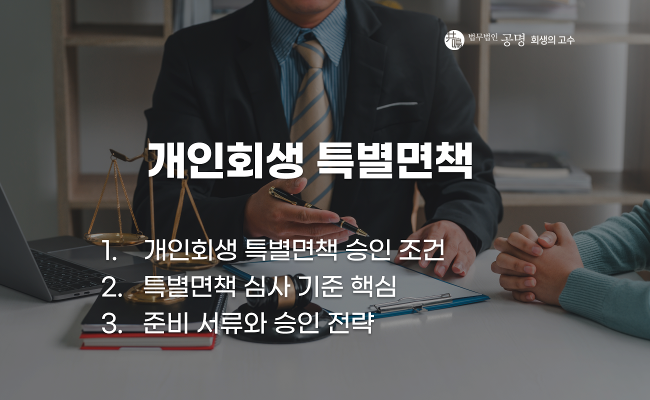 개인회생 특별면책 승인 조건과 준비서류 설명 이미지