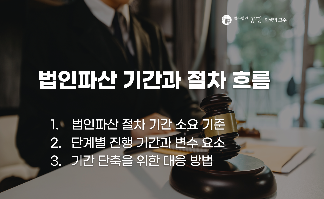 법인파산 절차와 실제 소요 기간 설명 이미지