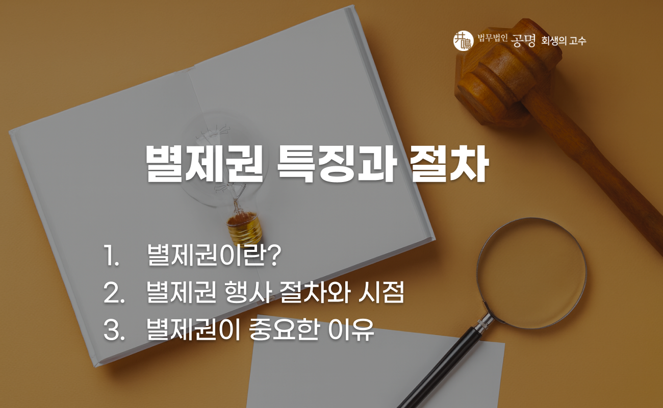 별제권 개념과 개인회생 절차상 영향 설명 이미지
