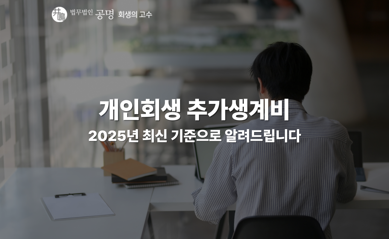 2025년 개인회생 추가생계비, 변제금을 줄이는 방법